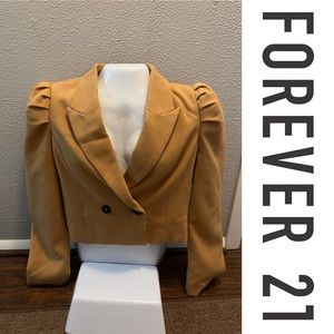 0347 | Like New | Forever 21 | Bridgerton Style Jacket | Tan | Size Small 🇺🇸